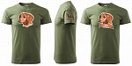 Pánské myslivecké tričko 129 PXT CREATIVE se psem khaki vel. XXXL - Obrázek (10)